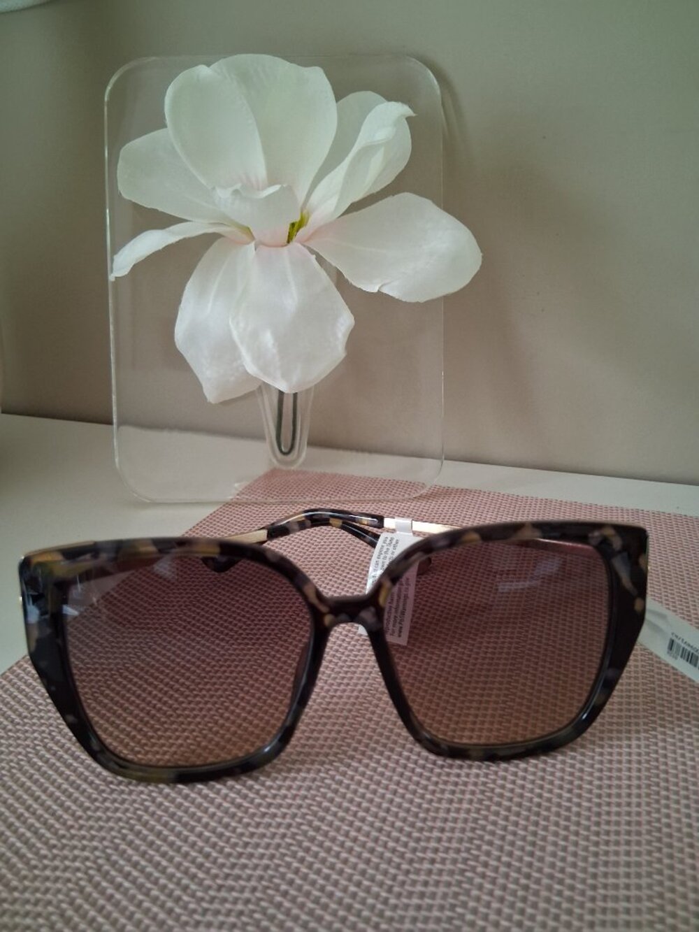 Lane Bryant Tortoiseshell Print Metal Cateye Sunglasses NEW